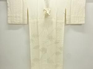 地紙に花模様織出し単衣長襦袢